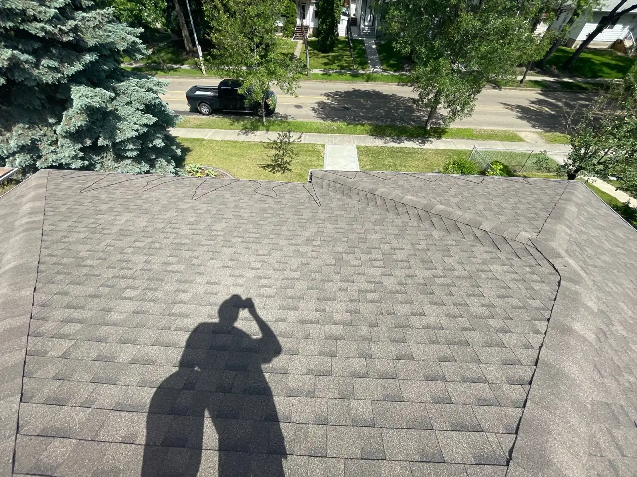 Roof detail checked during the inspection
