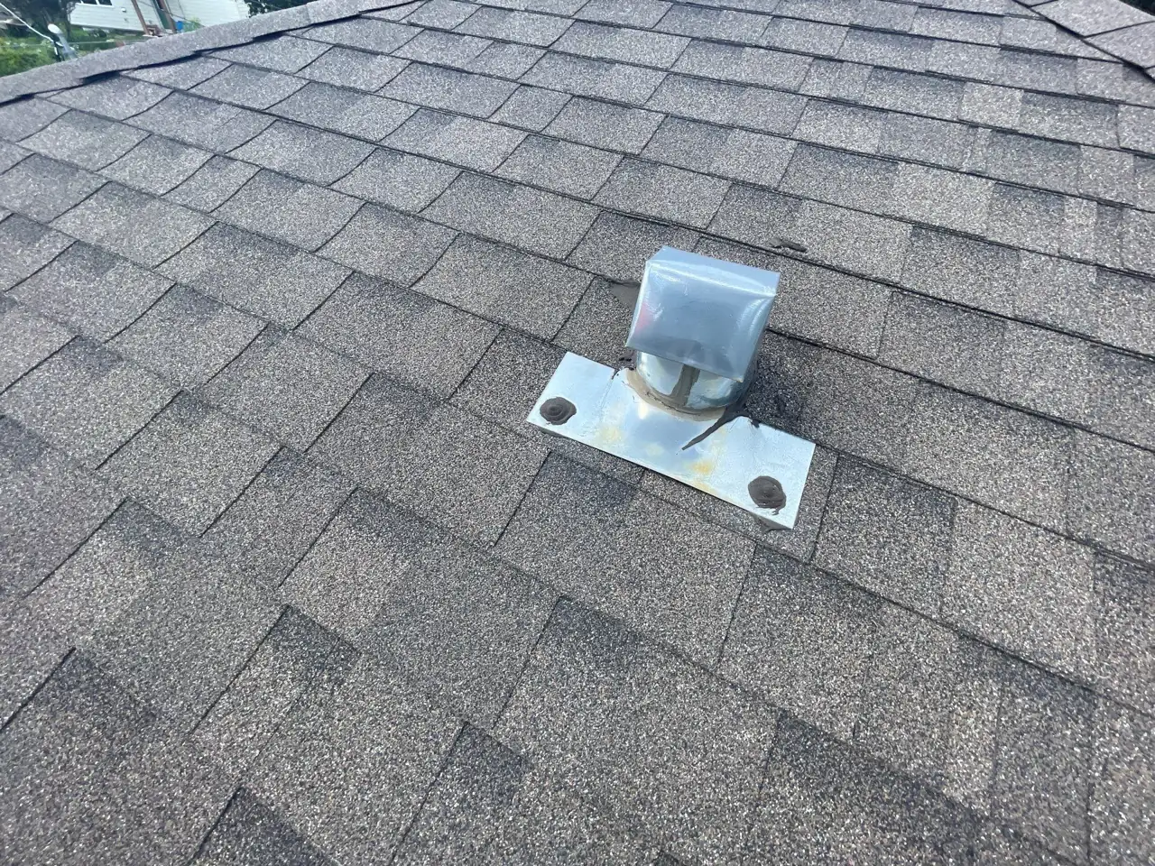 Finished, clear gutters and downspouts