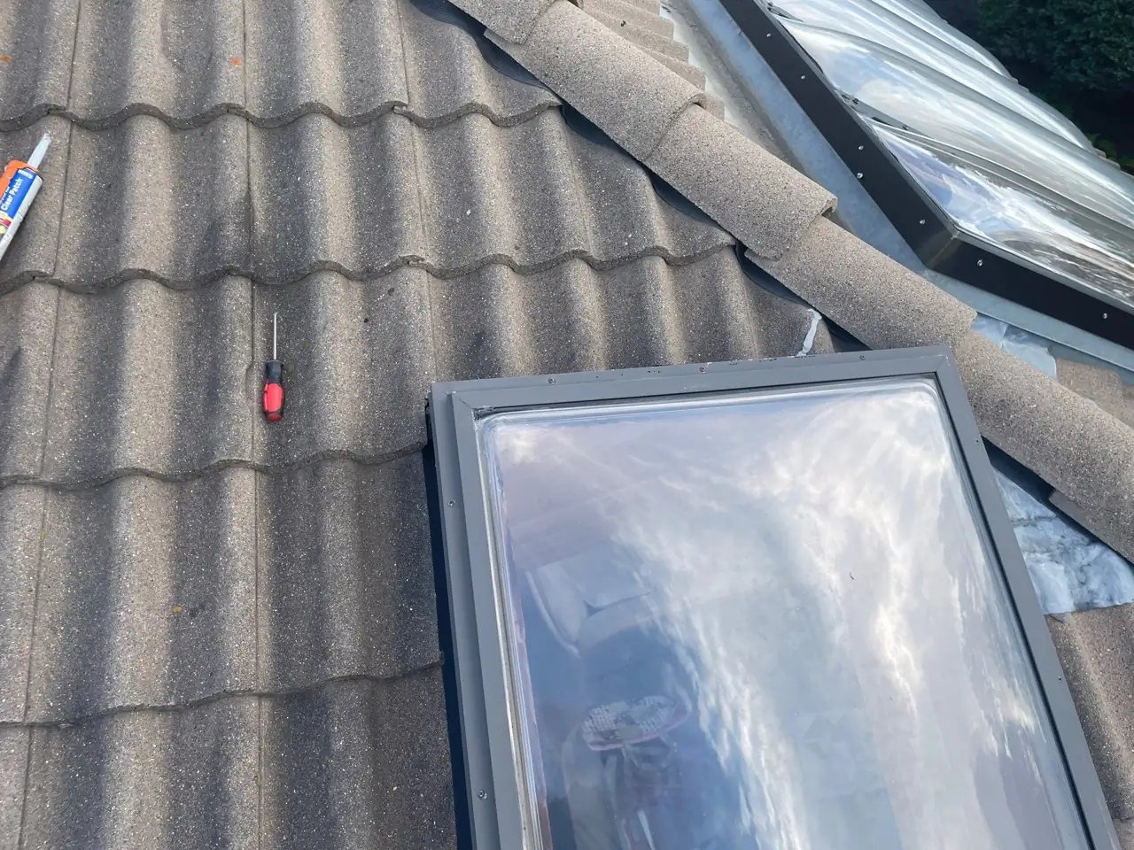 Completed skylight seal confirmed watertight
